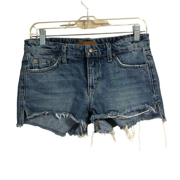 2/$30 Joe's Collector Edition Women Cutoff Shorts Size 26 Blue Denim Frayed Hem - Picture 1 of 9